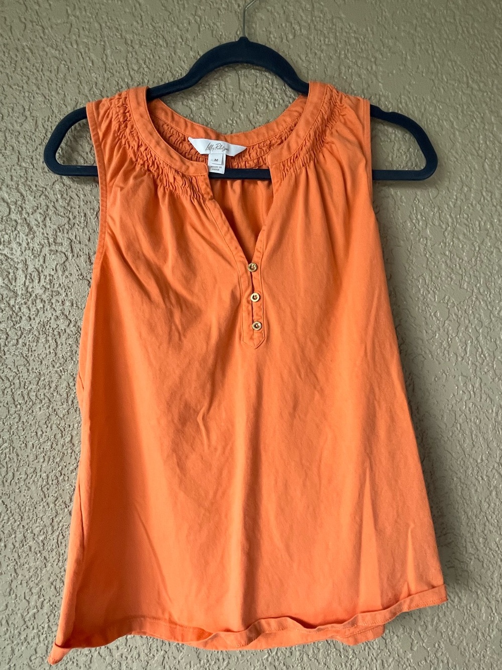 Lilly Pulitzer Bright Orange Sleeveless Top
